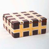 Grid Black Trinket Box by Wayland Gregory Ceramics | Gracious Style
