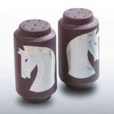 Horse Brown Salt & Pepper Shakers by Wayland Gregory | Gracious Style