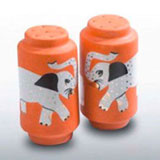 Elephant Orange Salt & Pepper Shakers by Wayland Gregory | Gracious Style