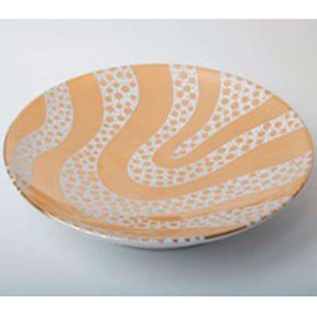 Zebra Dots Gold Bullet Bowl by Wayland Gregory Ceramics | Gracious Style