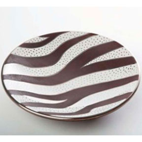 Zebra Dots Platinum Bullet Bowl by Wayland Gregory Ceramics | Gracious Style