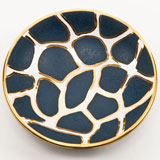Giraffe Print Blue Bullet Bowl by Wayland Gregory Ceramics | Gracious Style