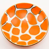 Giraffe Print Orange Bullet Bowl by Wayland Gregory Ceramics | Gracious Style