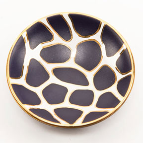 Giraffe Print Purple Bullet Bowl by Wayland Gregory Ceramics | Gracious Style