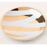 Mod Zebra White/Gold Bullet Bowl by Wayland Gregory Ceramics | Gracious Style