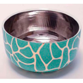Giraffe Print Green Chubby Bowl by Wayland Gregory Ceramics | Gracious Style