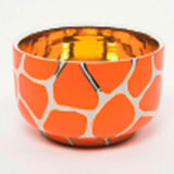 Giraffe Print Orange Chubby Bowl by Wayland Gregory Ceramics | Gracious Style