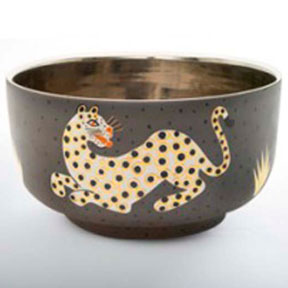 Leopard Brown Chubby Bowl by Wayland Gregory Ceramics | Gracious Style