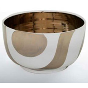 Mod Zebra White/Platinum Chubby Bowl by Wayland Gregory Ceramics | Gracious Style