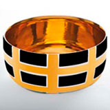 Grid Black Chubby Bowl by Wayland Gregory Ceramics | Gracious Style