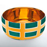 Grid Turquoise Chubby Bowl by Wayland Gregory Ceramics | Gracious Style