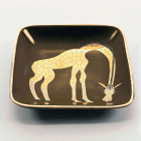 Giraffe Brown Tray by Wayland Gregory Ceramics | Gracious Style