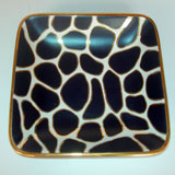 Giraffe Print Purple/Gold Tray by Wayland Gregory Ceramics | Gracious Style
