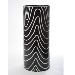 Electric Lines Black Umbrella Stand by Wayland Gregory Ceramics | Gracious Style