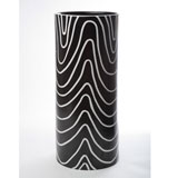 Electric Lines Black Umbrella Stand by Wayland Gregory Ceramics | Gracious Style
