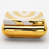 Mod Zebra Gold Curved Box by Wayland Gregory Ceramics | Gracious Style