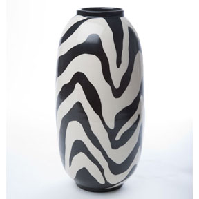 Zebra Print Torpedo Vase by Wayland Gregory Ceramics | Gracious Style