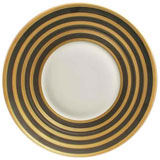 J.L. Coquet Hemisphere Sepia Gold Stripe Dinnerware | Gracious Style