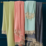 Celine Herringbone Throw Blanket | Gracious Style