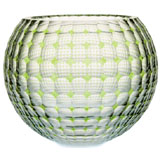 Val Saint Lambert Green Crystal Vase | Gracious Style