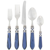 Aladdin Stainless Steel Flatware in Antique Blue | Gracious Style