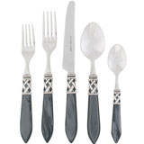 Aladdin Stainless Flatware in Antique Charcoal | Gracious Style
