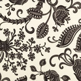 Dinner Napkins - Black & White Floral Print | Gracious Style