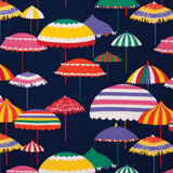 Dinner Napkins - Indigo Umbrellas Print Fabric | Gracious Style