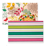 Reversible Placemats - Butterfly Pink Stripe | Gracious Style