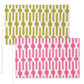 Reversible Placemats - Pink Lime Green Links | Gracious Style