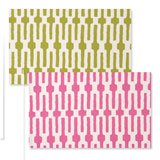 Reversible Placemats - Pink Lime Green Links | Gracious Style