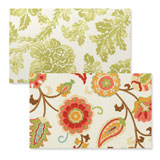 Reversible Placemats - Pink Paisley Green Floral | Gracious Style