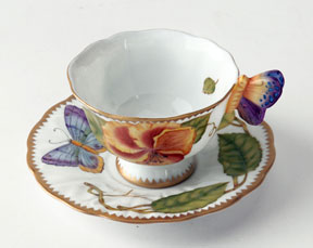 Butterfly Yellow Posie Handle Cup and Saucer | Gracious Style
