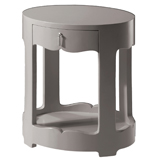 Bungalow 5 Brigitte Oval Side Table Gray | Gracious Style