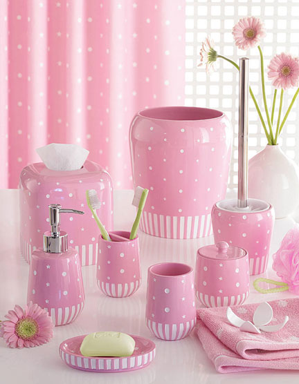 Pink Bath Accessories