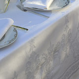 Garnier Thiebaut Beauregard White Table Linens | Gracious Style
