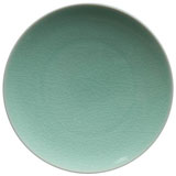 Jaune de Chrome Crackle Blue Lagoon Dinnerware | Gracious Style