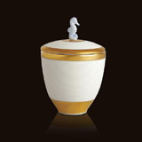 L'Objet Luminescence Small Seahorse White Limoges Porcelain Candle | Gracious Style