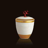 L'Objet Luminescence Small Coral White Limoges Porcelain Candle | Gracious Style