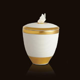 L'Objet Luminescence Small Butterfly White Limoges Porcelain Candle | Gracious Style