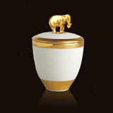 L'Objet Luminescence Small Elephant White Limoges Porcelain Candle | Gracious Style