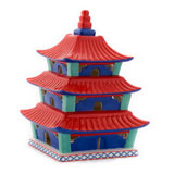 Handpainted Pagoda Lantern by Home, James! | Gracious Style