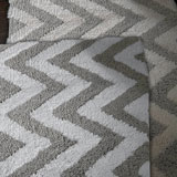 Kassatex Linen Chevron Bath Rug | Gracious Style