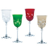 Dots Clear & Color Stemware by Vietri | Gracious Style
