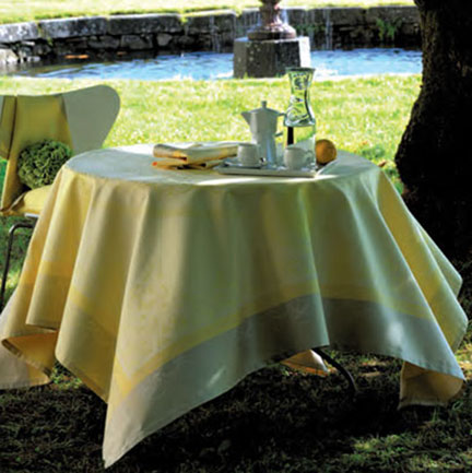 Garnier Thiebaut Eugenie Yellow Table Linens | Gracious Style