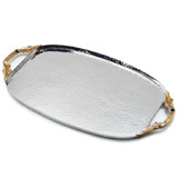 Mary Jurek Apollo Oval Tray Leaf Handles | Gracious Style Official Retailer