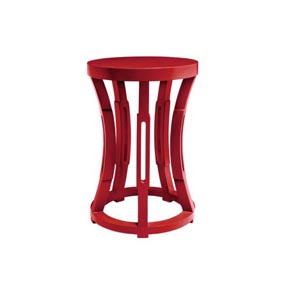 Bungalow 5 Hourglass Red Stool / Side Table | Gracious Style