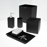 Lacca Black Bath Accessories by Kassatex | Gracious Style
