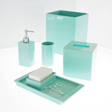 Lacca Light Blue Bath Accessories by Kassatex | Gracious Style