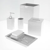 Lacca White Bath Accessories by Kassatex | Gracious Style